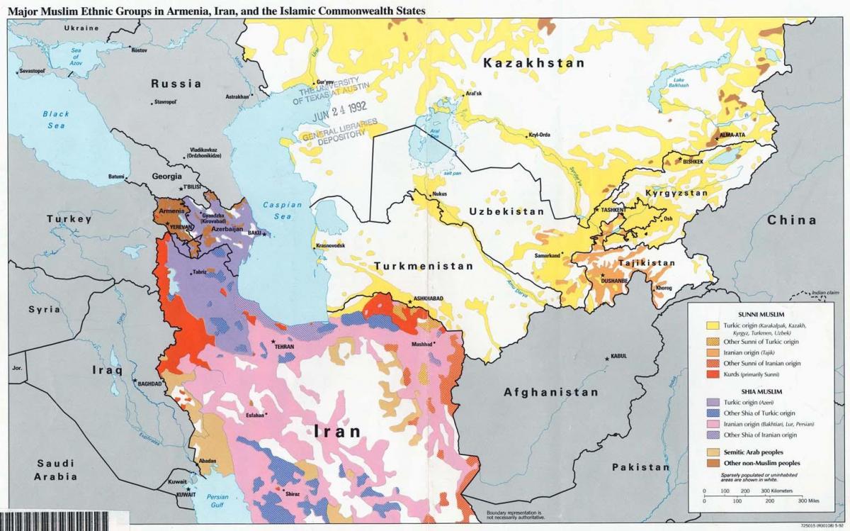 kaart van Kasakstan godsdiens