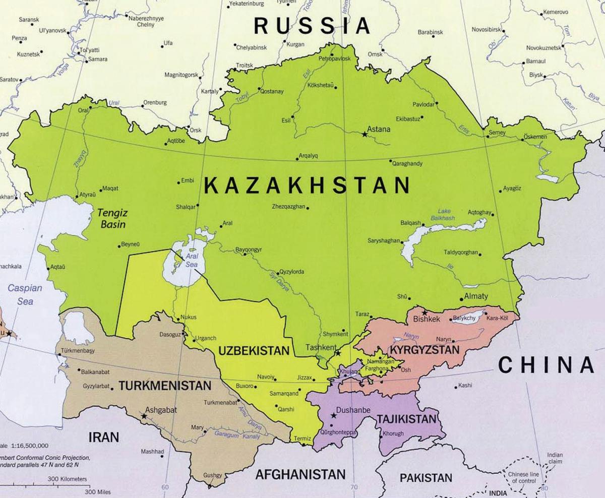 kaart van tengiz Kazakhstan