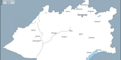 Kaart van karaganda Kazakhstan