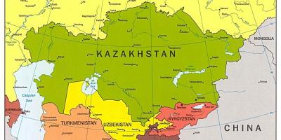 Kaart van Kasakstan kaart asië