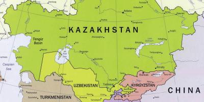 Kaart van tengiz Kazakhstan